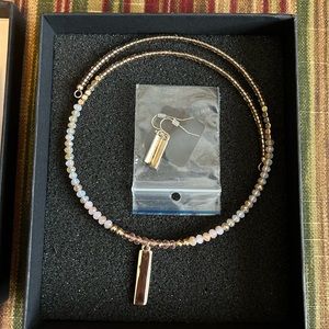 Glamour crystal choker and earrings set